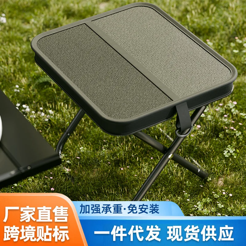 Outdoor Portable Folding Mazar Stool Handbag‑Style  Seat with Detachable Shoulder Strap for Camping Concert Fishing Travel