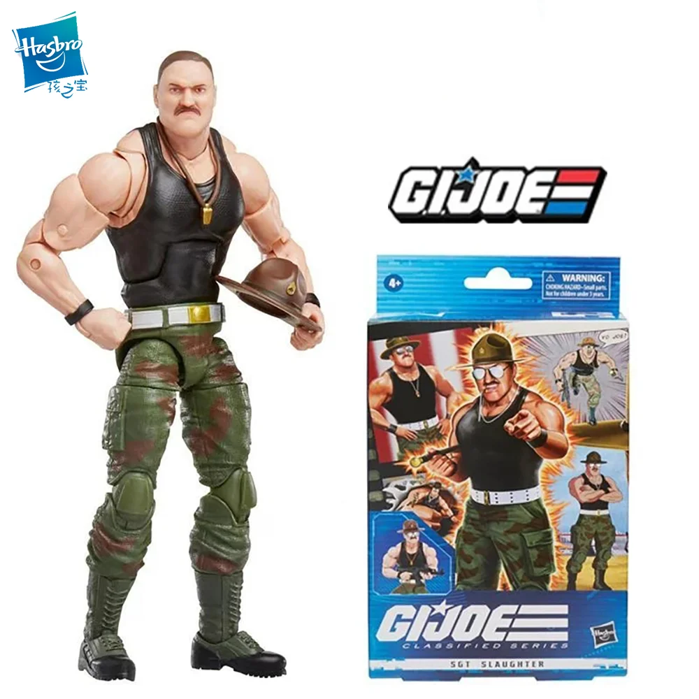 Hasbro G.I.JOE Classified Series Sgt Slaughter 6 Inches 16Cm Action Figure Anime Model Children's Toy Gifts Collect Toys