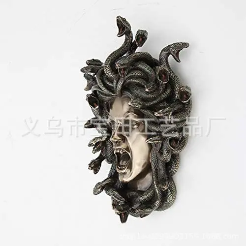 Amazon Medusa Greece Medusa head wall plaque resin wall sculpture home decorations