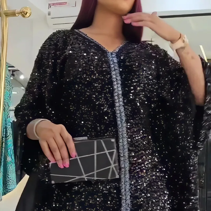 

Elegant African Dresses for Women Luxury Sequin Evening Gown Plus Size Wedding Party Dress 2026 New Ladies Clothing Outfits