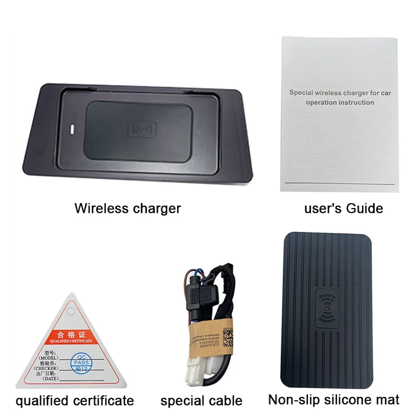 سيارة تشى شاحن لاسلكي لتويوتا هايلكس 2016 ~ 2018 2019 2020 2021 2022 شاحن الهاتف اللاسلكي شحن حامل هاتف الملحقات