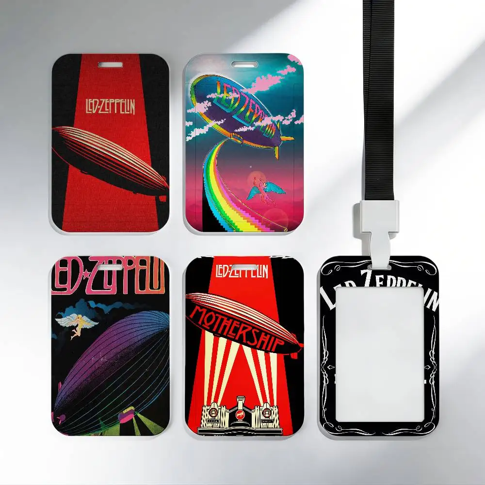 Capas e Porta-Cartões Z-Zeppelin Band L-Led com Alça para Estudantes e Crianças, para Cartões de Ônibus e Identidade