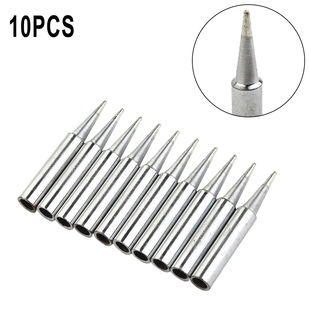 Station Solder Iron Tips Tool Welding Workshop 10pcs.900M-T-B Adapter Industrial Parts Pure copper Accessories