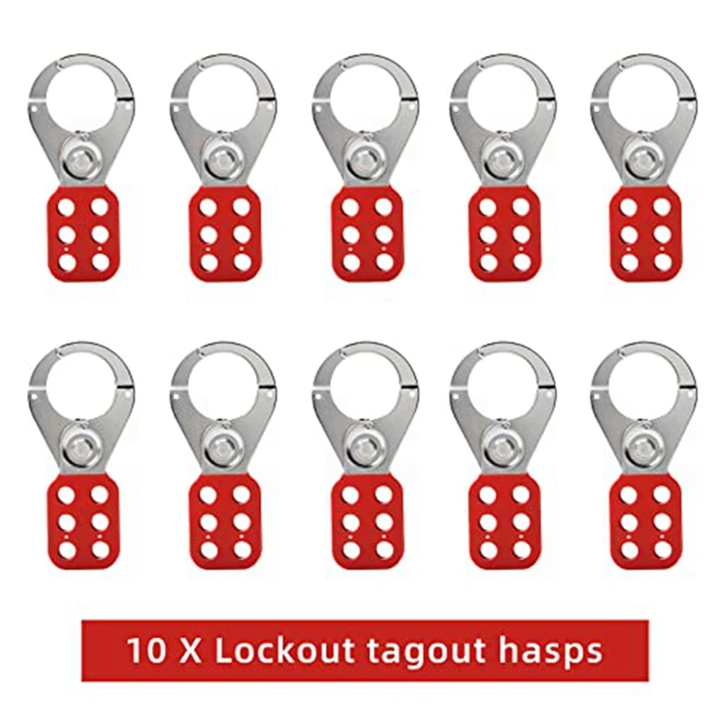 Ckout Tagout Locks Set -Lock Out Tag Out Safetypadlocks Set -Lockout Hasps For Electrical Lock Out Tag Out Station