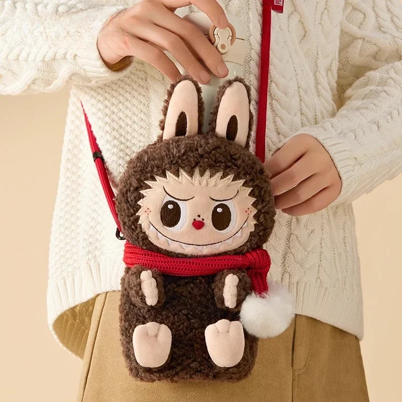 The Monsters Labubu Classic Series Plush Crossbody Bag Cute Action Figures Dolls Kawaii Phone Bag Girls Birthday Gift