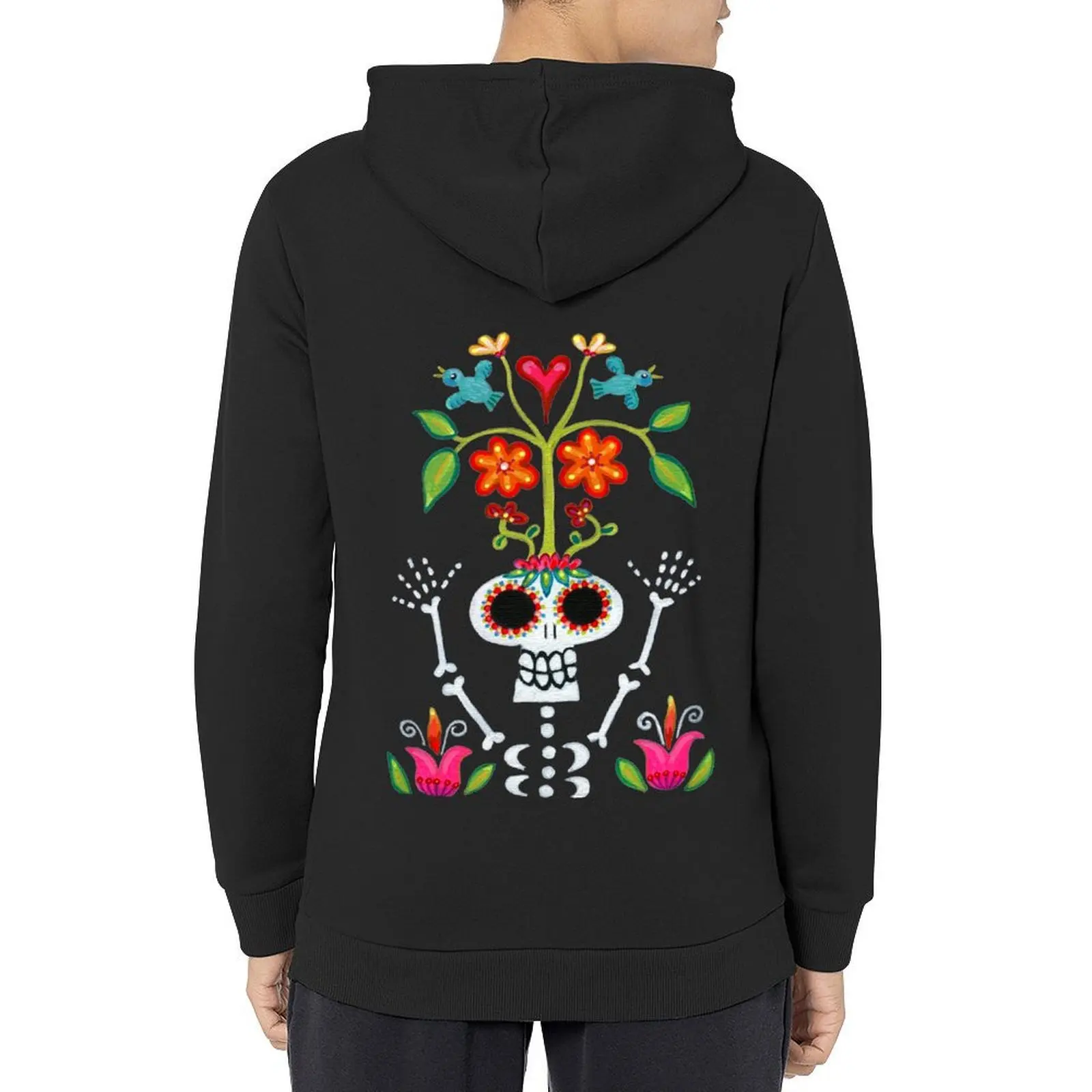 

Happy Skelly with Tree Hoodie clothes for men mens clothes autumn korean autumn clothes anime hoodie
