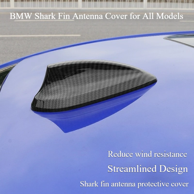 

Carbon Fiber Antenna Cover Shark Fin Style Suitable for BMW 1 2 3 4 5 7 Series X1 X3 X5 X6 - Modified Car Radio Antenna