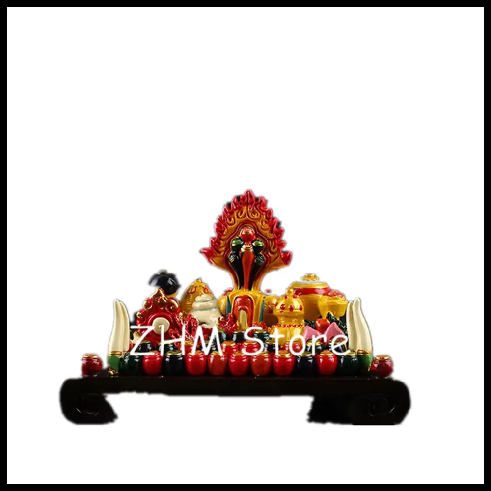 11cm Tibetan Buddhism Painted Esoteric Buddhism Monibao Doma Collection Five Desires For Buddha Treasures Collection