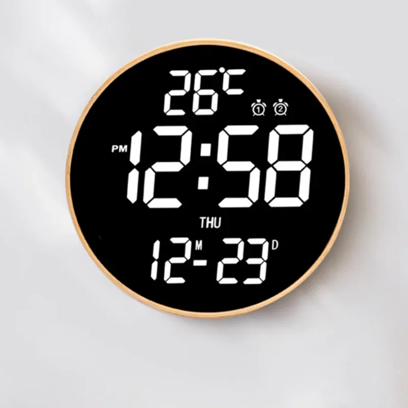 Mute Wall Clocks Digit Remote Control Clocks Modern Luxury Living Room Wall Clock Adjustable Home Furnishing Decoration