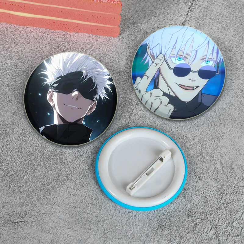 Anime Character Satoru Gojou/Yuuji Itadori/Megumi Fushiguro/Nobara Kugisaki Brooch Cartoon Badge Button Pins for Clothes Decor