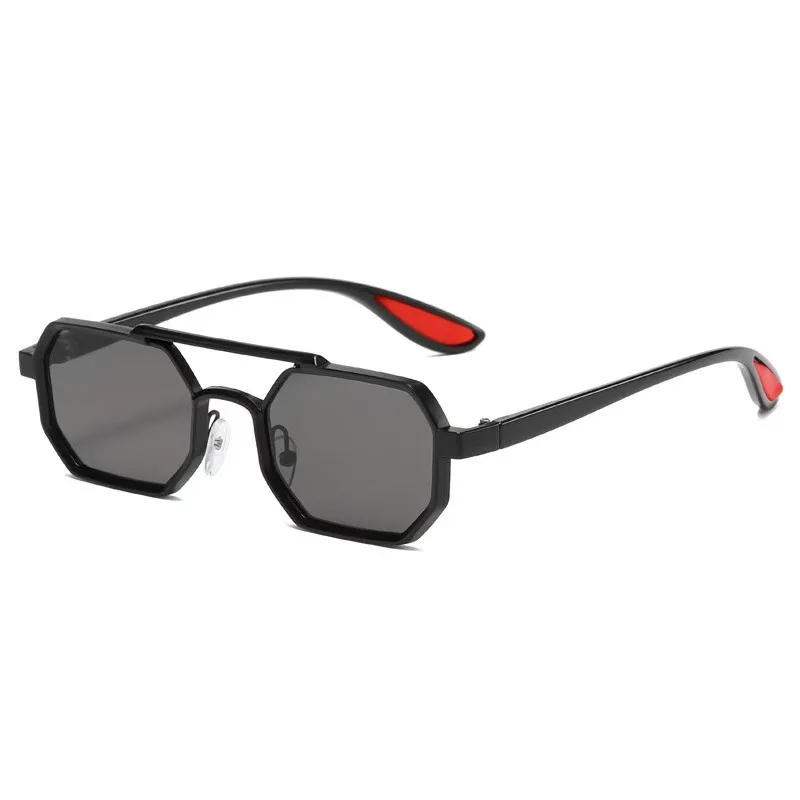 Neue Vintage Quadratische Sonnenbrille für Damen und Herren Rechteckige Sonnenbrillen Polygon-Brillen für Männer und Frauen – Detail 9