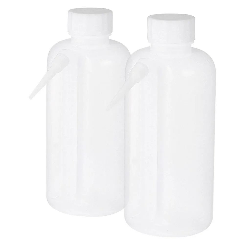 

2Pcs Squeeze Bottle for Laboratory 500Ml Wide Mouth Plastic Wash Bottle Portable Reusable for Watering Succulents Orchids