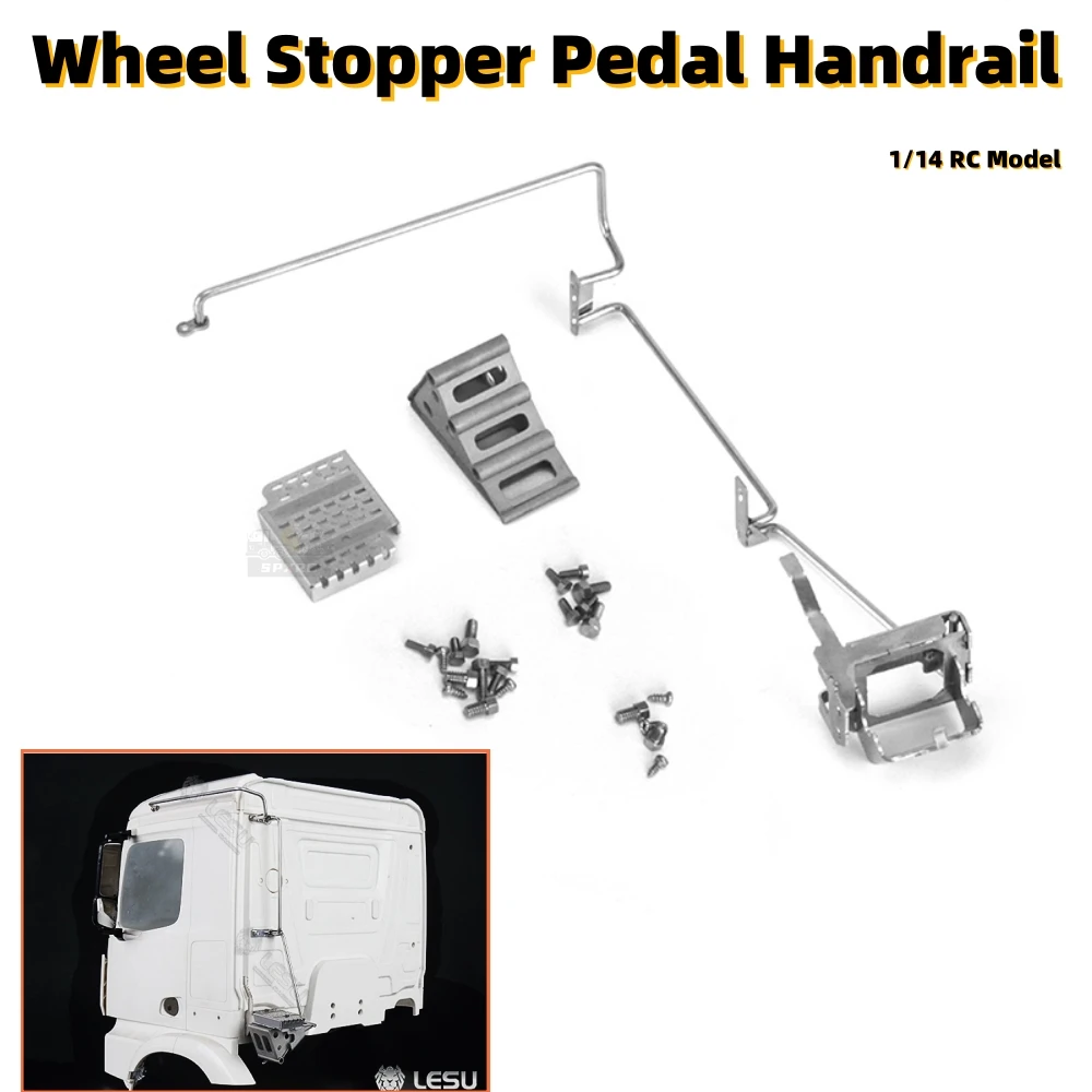 

Педаль, поручень, стопор для колеса, противоскользящая сборка, обновление игрушки для 1/14 Tamiya RC Benz, самосвал, детали педали грузовика с дистанционным управлением