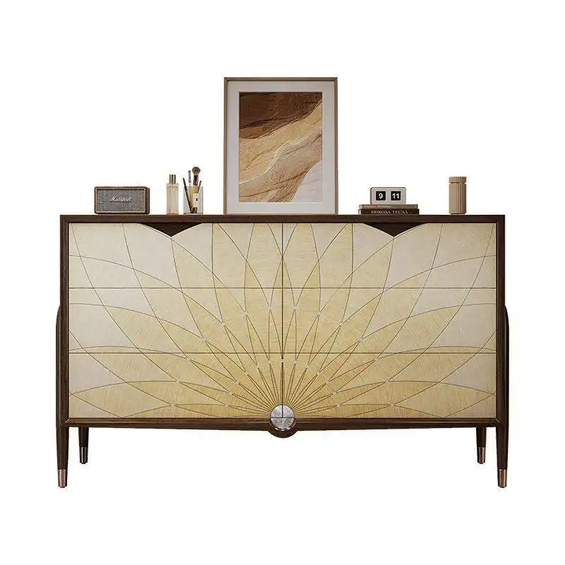 

Modern Italian porch Solid wood six-chest Bedroom locker drawer Bedside Entry foyer storage