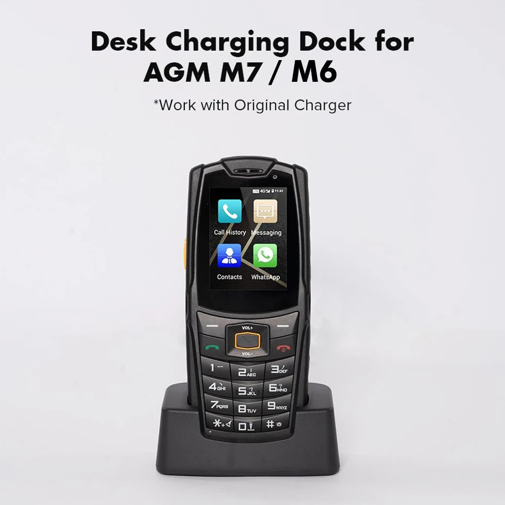 For AGM M7 / M6 Type-C Desktop Charging Dock DCD-M67 5V 1A Desk Phone Holder Accessories