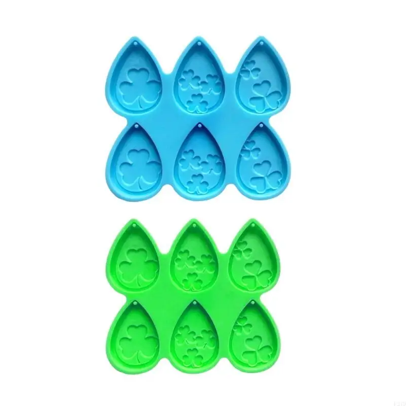 

F2TD Jewelry Casting Molds Silicone Pendant Resin Molds Clovers Epoxy Resin Mold for Earrings Necklace Keychain Mold