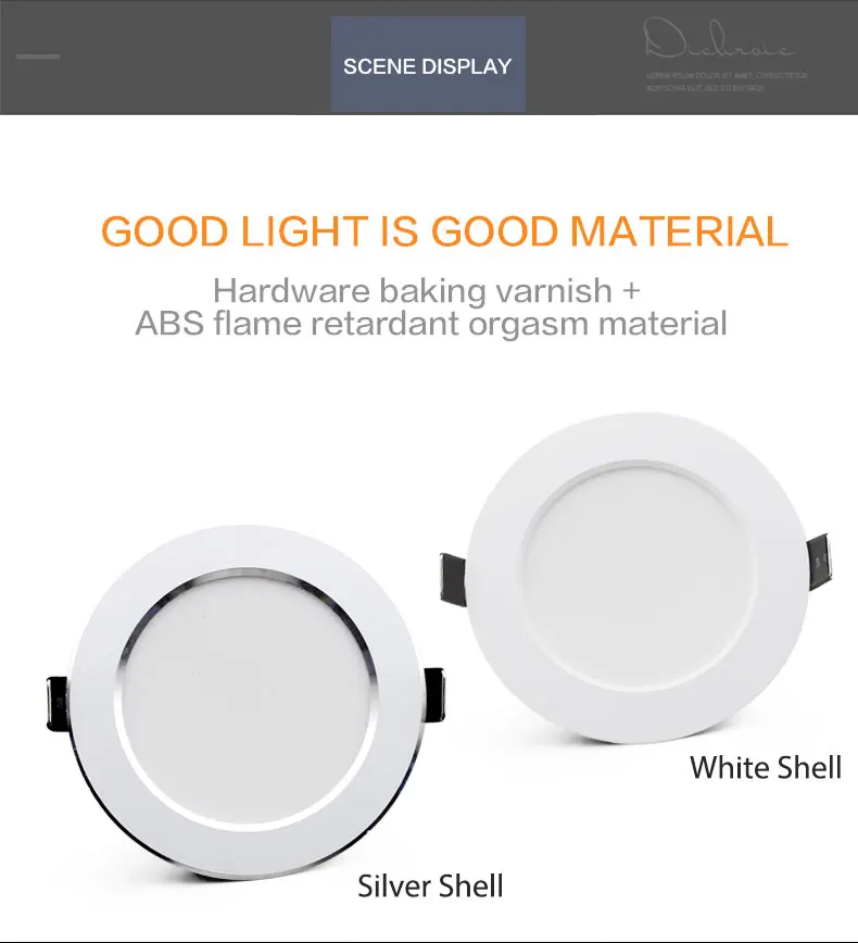 10Pack LED Downlight 220V Einbau Runde Decke Doppellicht Schlafzimmer Innen Wohnzimmer Für Wohnkultur Beleuchtung LED Spot lampe – Detail 2