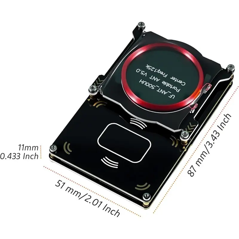 Proxmark3 RFID カード リーダー ライター、統合アンテナ&デクリプター付き、Proxmark3 Easy V5.0 メモリ IC ID カード コピー機