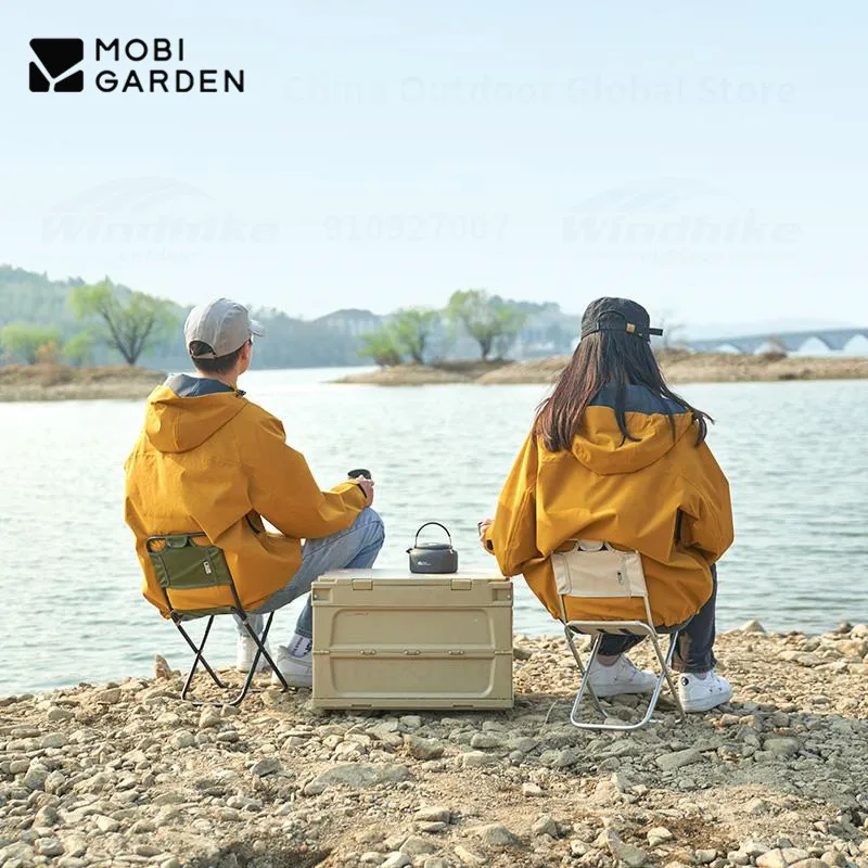 

MOBI GARDEN Outdoor Folding Chair 350g Outdoor Ultralight Portable Backrest Stool Aluminum Alloy Mini Line Up Fishing Stool Seat