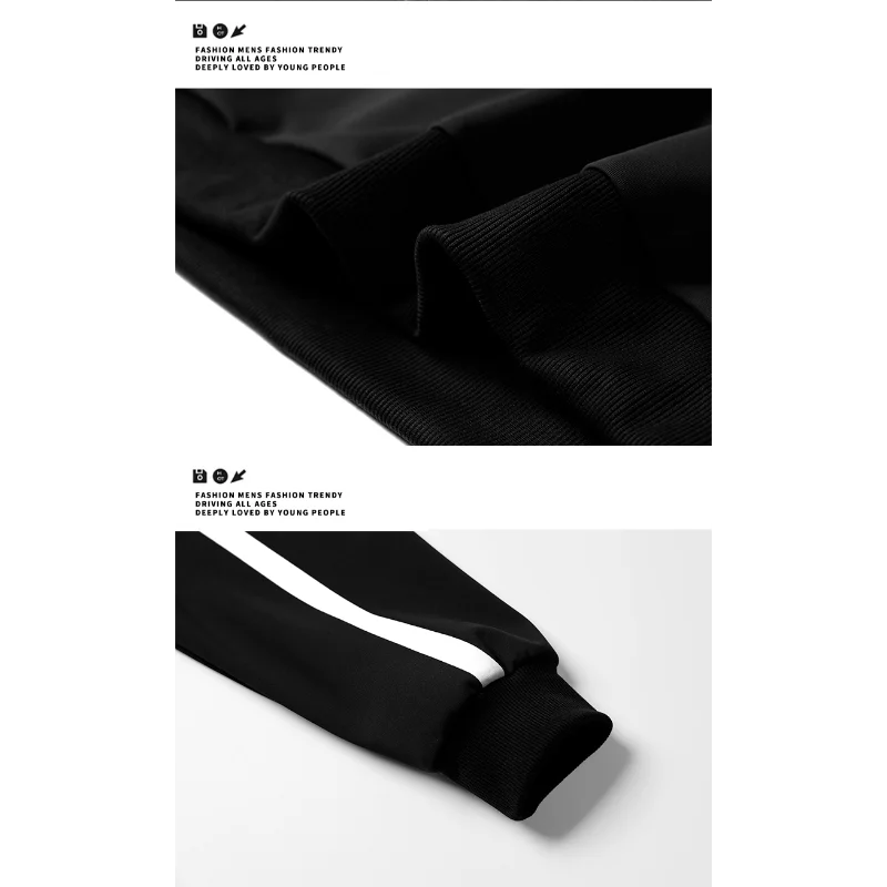 الوقوف طوق سترة الرجال الرجعية الربط فضفاض الرياضة سترة عادية مرونة عالية الخصر بنطلون البدلة