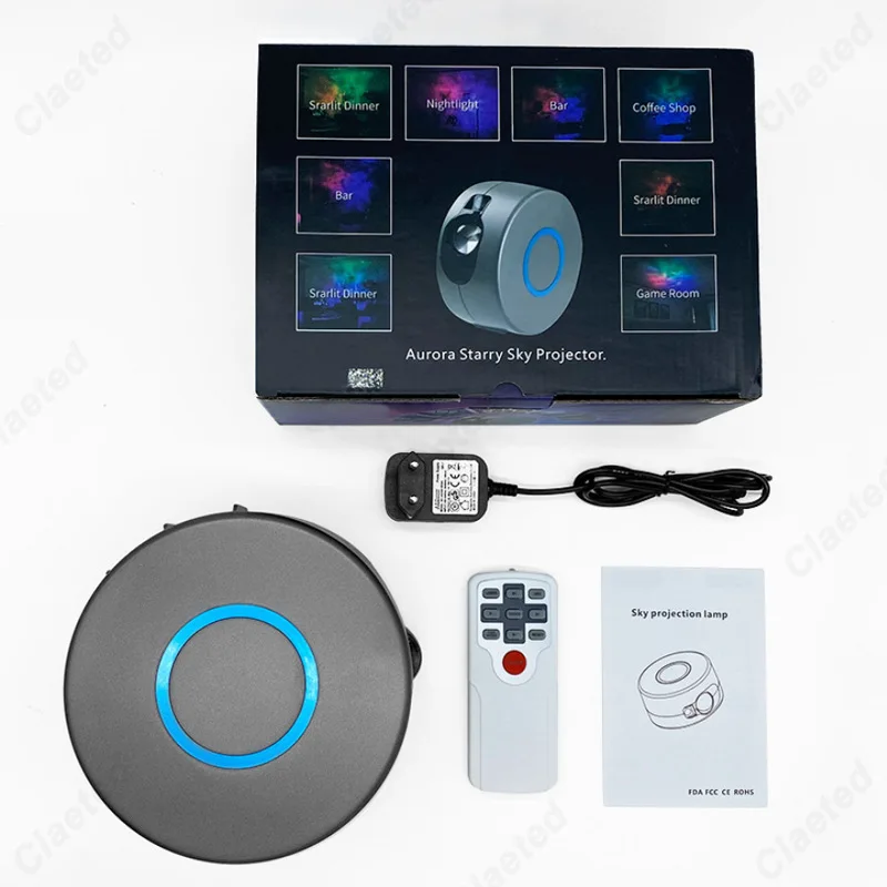 LED Rotating Starry Sky Projection Lamp Colorful 3D Nebula Dream Starry Sky Remote Control Projection