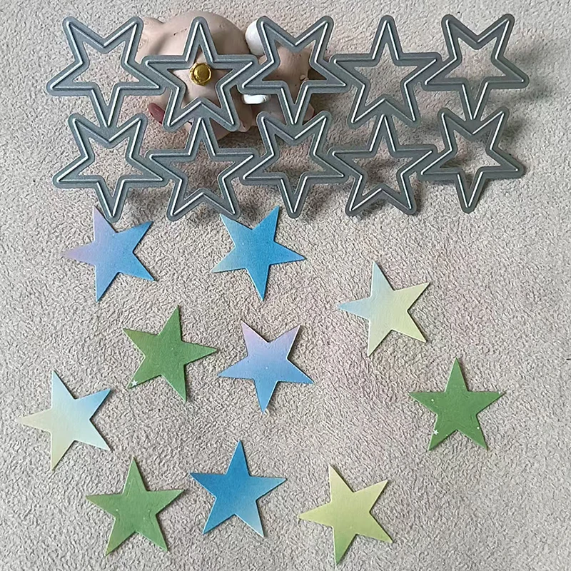 New 10 pcs Pentagram cutting die mould scrapbook decoration embossed photo album decoration card making DIY handicrafts