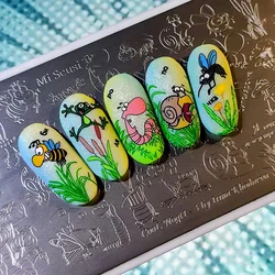 XMQ NAIL ART STAMPING PLATES URBAN TEMPLATES CUTE DESIGNS