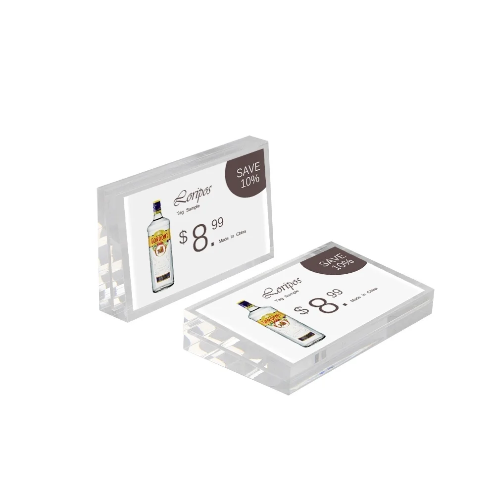 54x100mm Acrylic Block Frame Pricing Cube Sign Holder