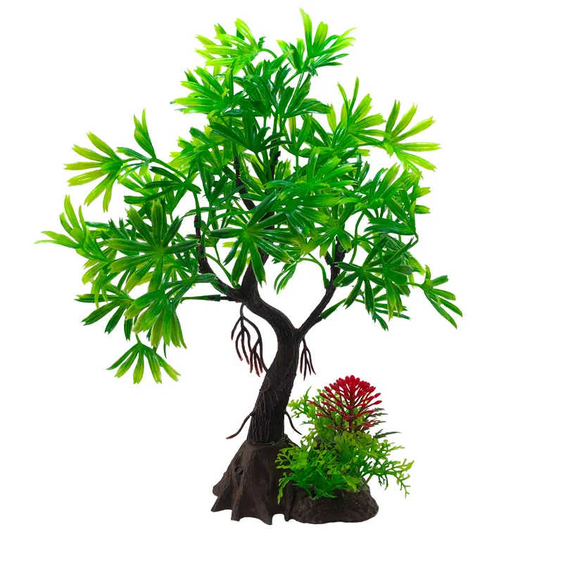 Fish Tank DIY Artificial Aquarium Decor Plants tree Ornament Aquatic Plant Grass Decoration Accessories 26cm/10.24inch
