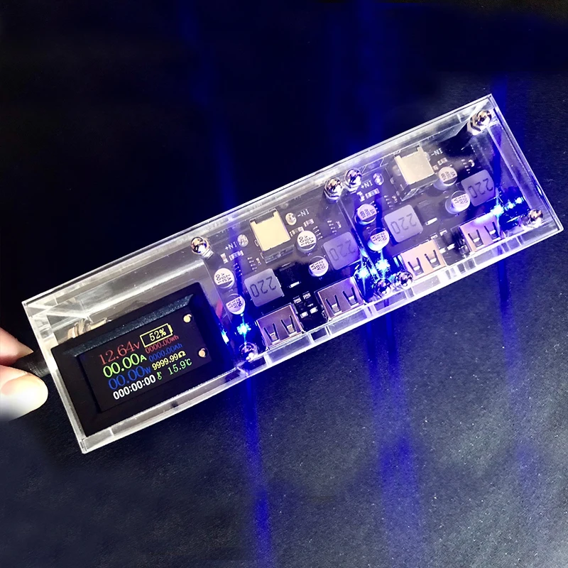 

8-way DIY desktop charging station with display screen