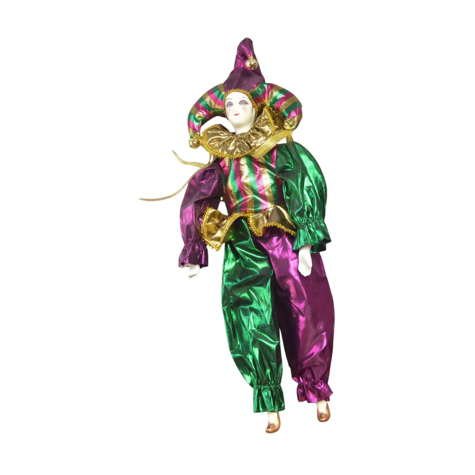 

Harlequin Doll for Home Display with Porcelain Head and Limbs, 47cm/18.50inch