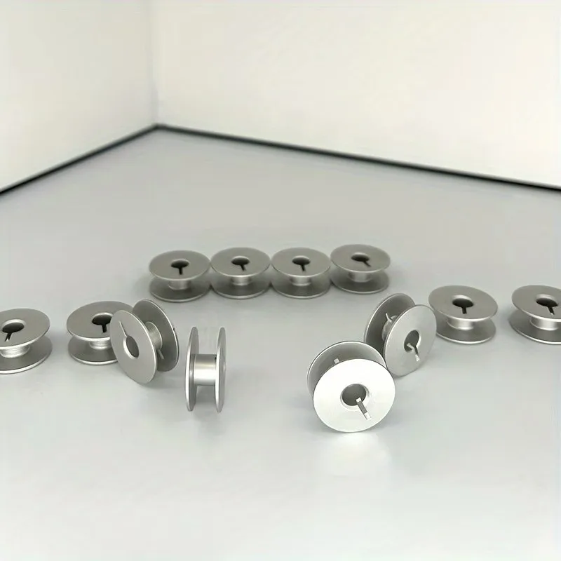 23 pcs Metal Bobbin Cases for Garment Factory, Smooth Thread Feeding, Grooved Slot Design, also fits Tailor Shop Sewing