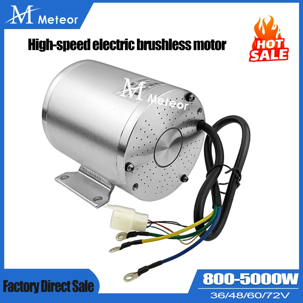 800W 2000W 2500W 3000W 5000W 36V 48V 60V 72V High-Speed Electric Brushless Motor Use for Chain-Driven Scoot