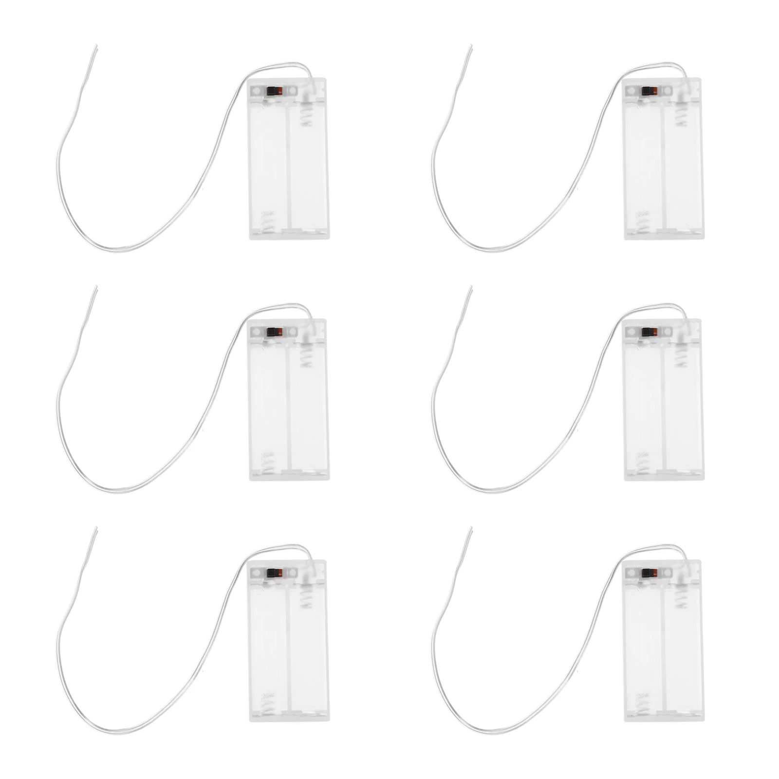 

10pcs AA Box Transparent Plastic Holder Switch Wire Colored Lights Accessories Durable Wear Resistant String Lights