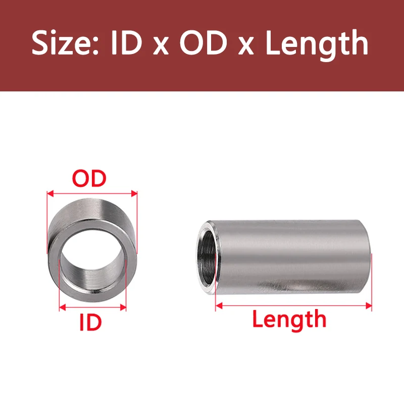 M15 M16 M17 M18 M20 Unthreaded 304 Stainless Steel Bushing Washer Gasket Round Hollow Standoff Spacer Sleeve OD 17-30mm 6
