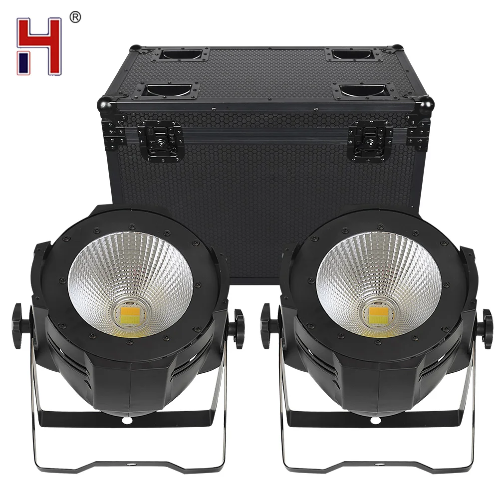 

HongYi 100W COB LED Par Light Aluminium DMX Control Warm/Cold White Stage Light Flight Case Packing For Church Concert Wedding