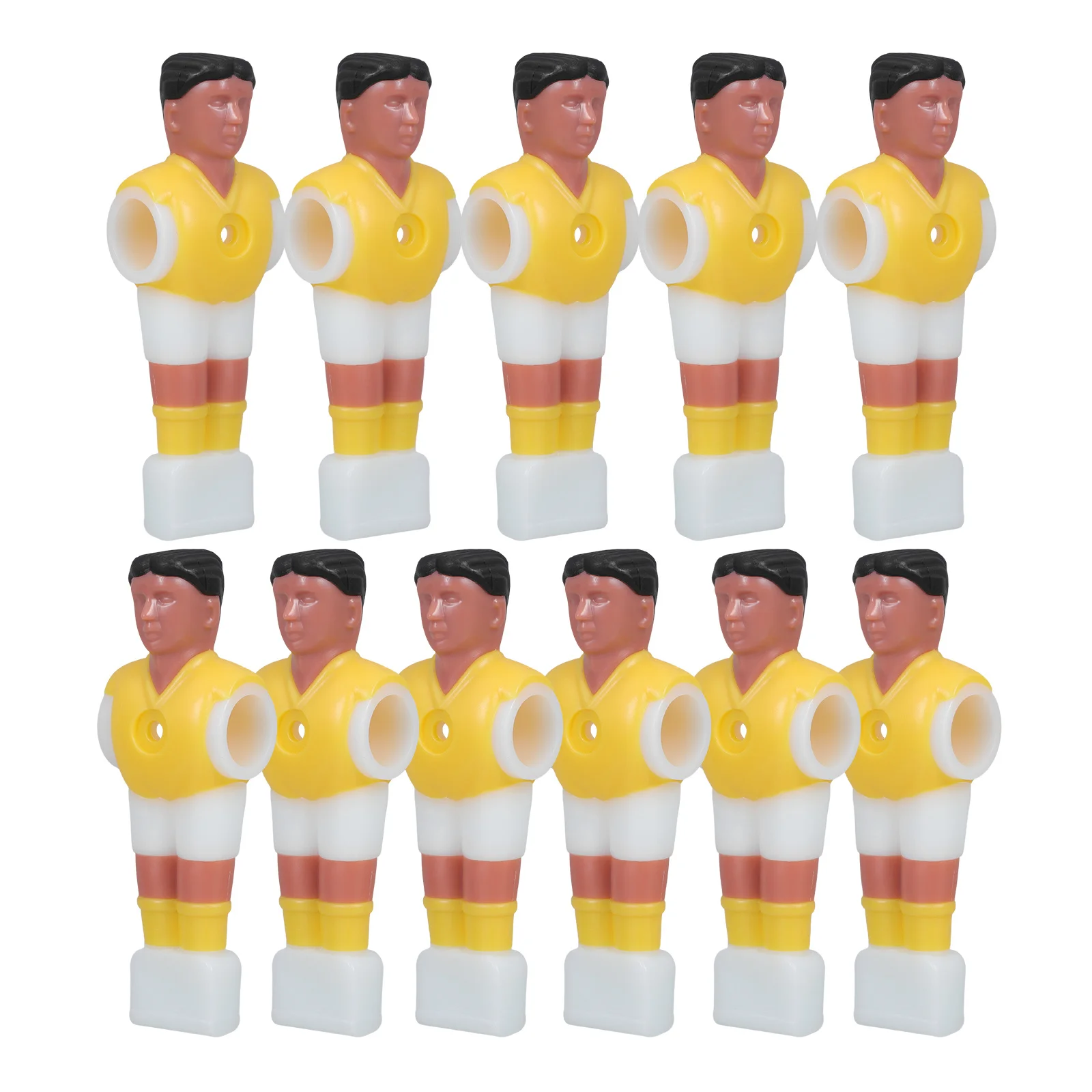 11 個のフーズボールプレーヤーフィギュアテーブルサッカーアクセサリー耐久性のあるプラスチック交換部品小型サッカーマシンデスクトップ用