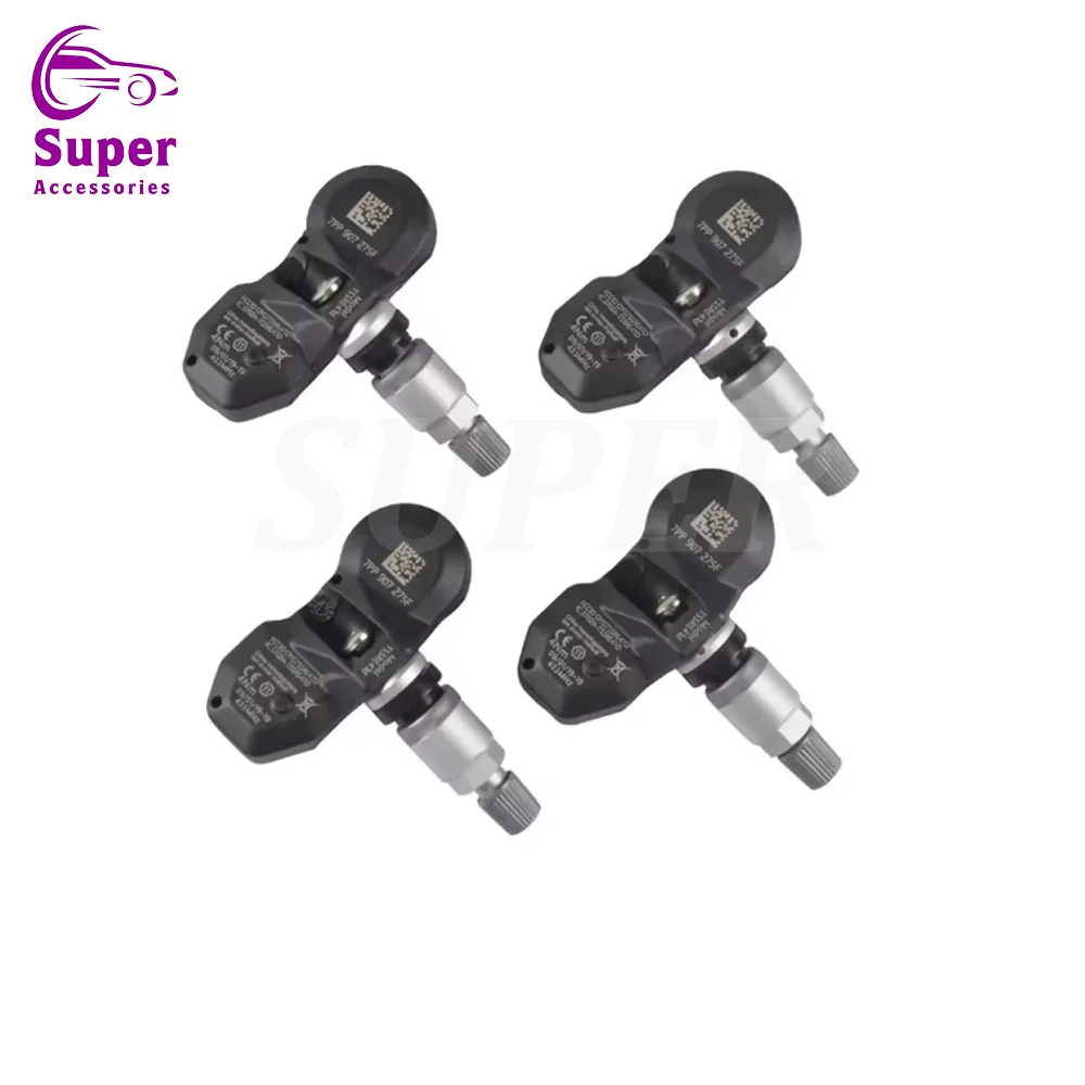 

4PCS Car Tire Pressure Sensor 7PP907275F For 2001-2010 Audi A4 Cabriolet 2017-2025 Bentley Continental GT TPMS 433MHZ 4F0907275B