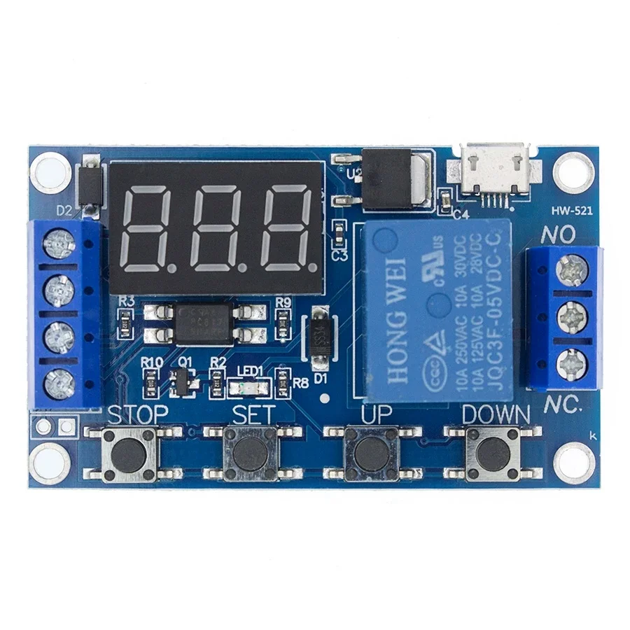 6-30V Relay Module Switch Trigger Time Delay Circuit Timer Cycle Adjustable 828 Promotion