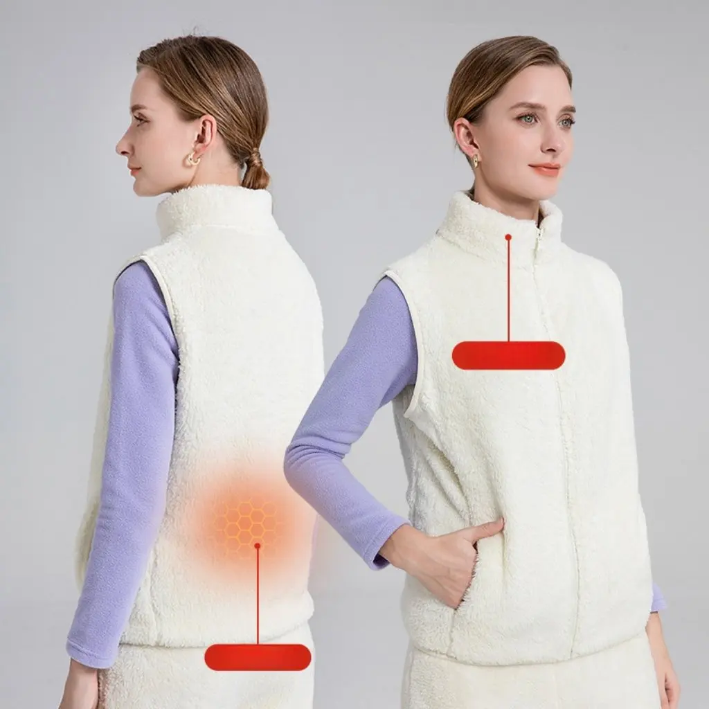 

Women's Fleece Vest New Warm Thick Casual Outerwear Autumn Winter Collar Jacket for Women