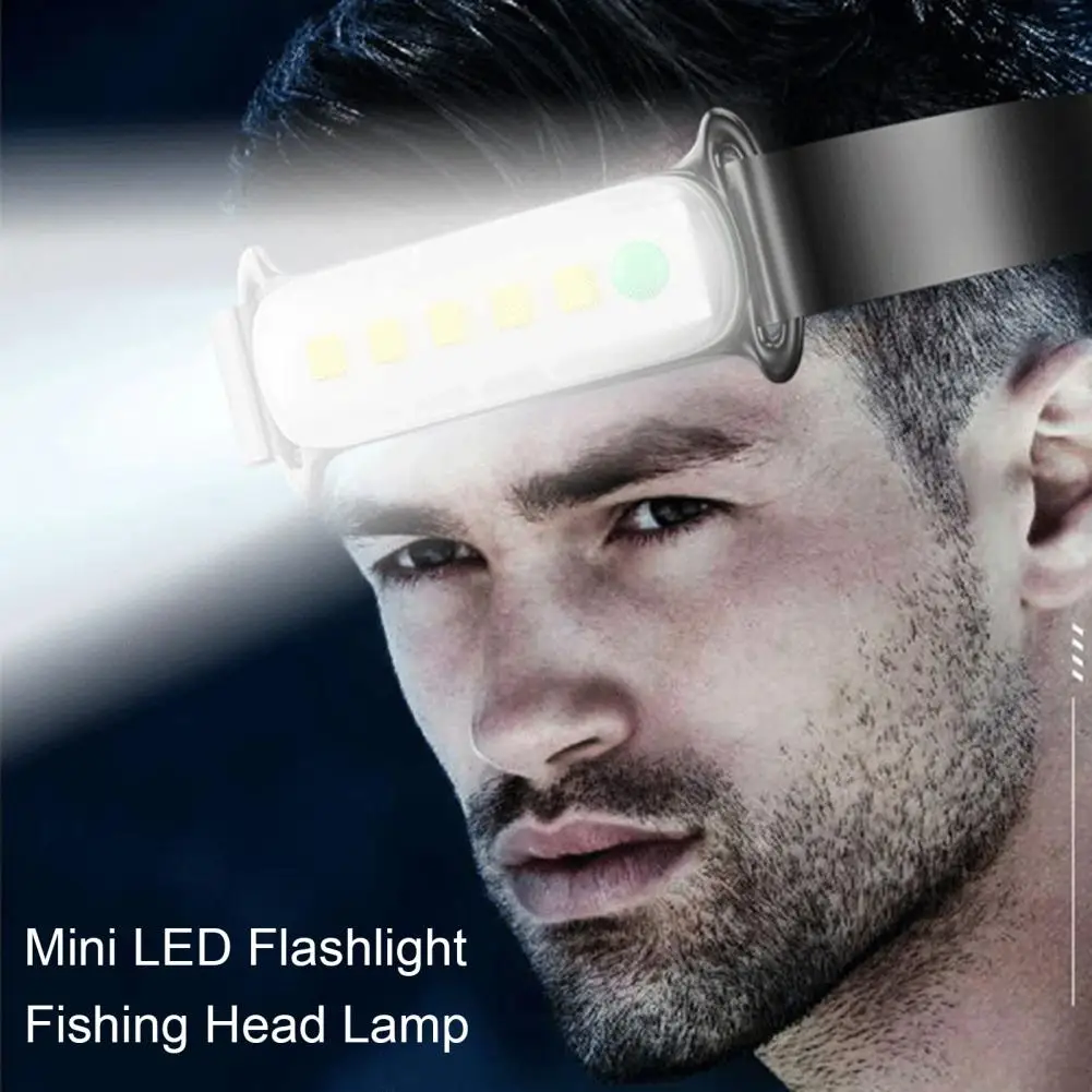 COB LED Headlamp Mini LED Flashlight Fishing Head Lamp Running Riding Fishing Outdoor Flashlight High Brightness Headlight