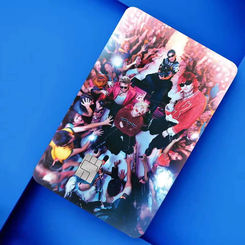 5sos S-SecondS of SummerS 4pcs 1Set Card Stickers Small Waterproof Chip 4PCS Card Sticker Anti-Scratch