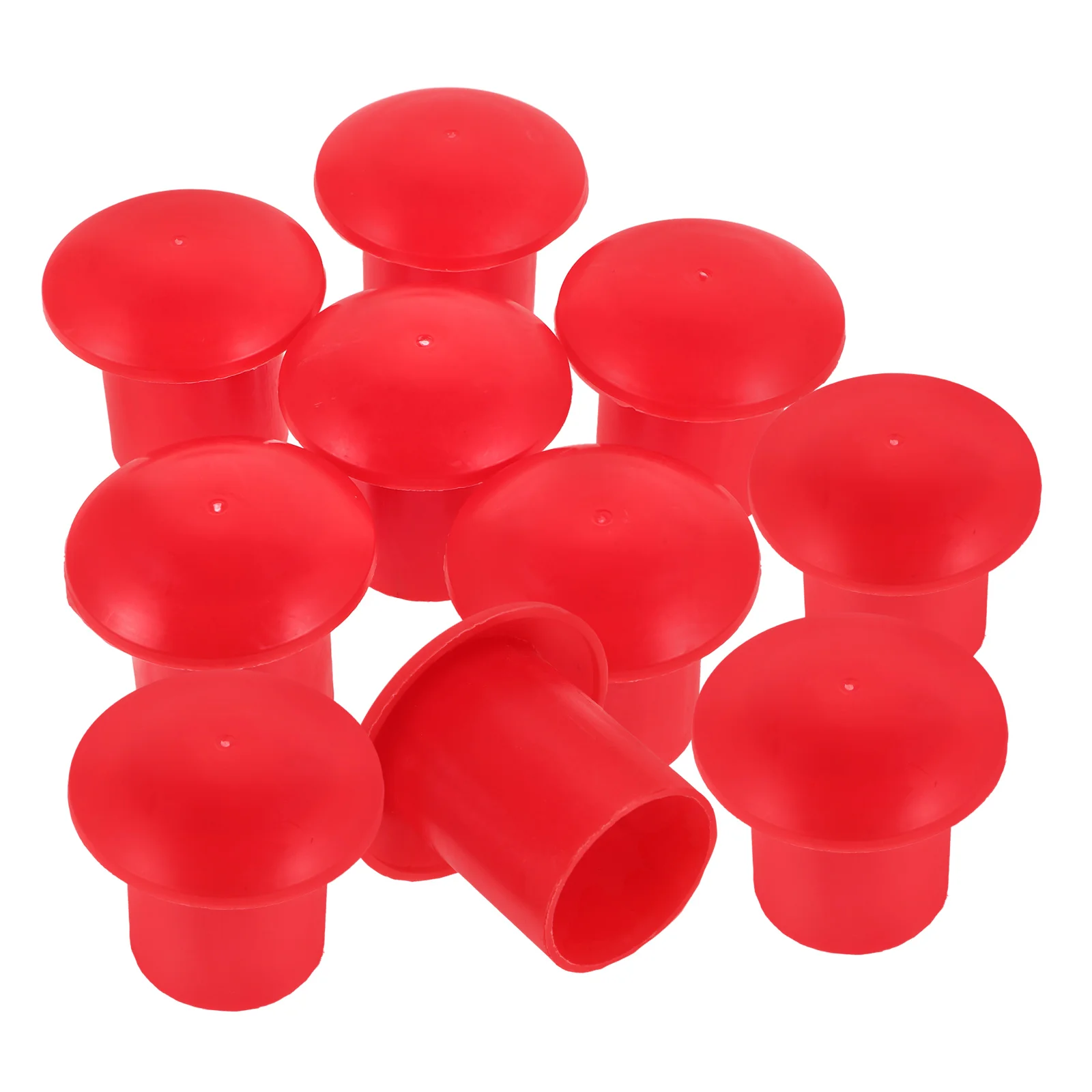 

50 Pcs Steel Bar Protective Cap Mushroom Hat Plastic Rebar End Caps Various Red