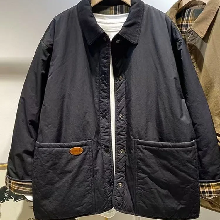 Winter Thiened Faionable Warme Baumwolle Patchwork Jaet Single Button Pure Color Top Quali Damen Arbeitskleidung Mantel