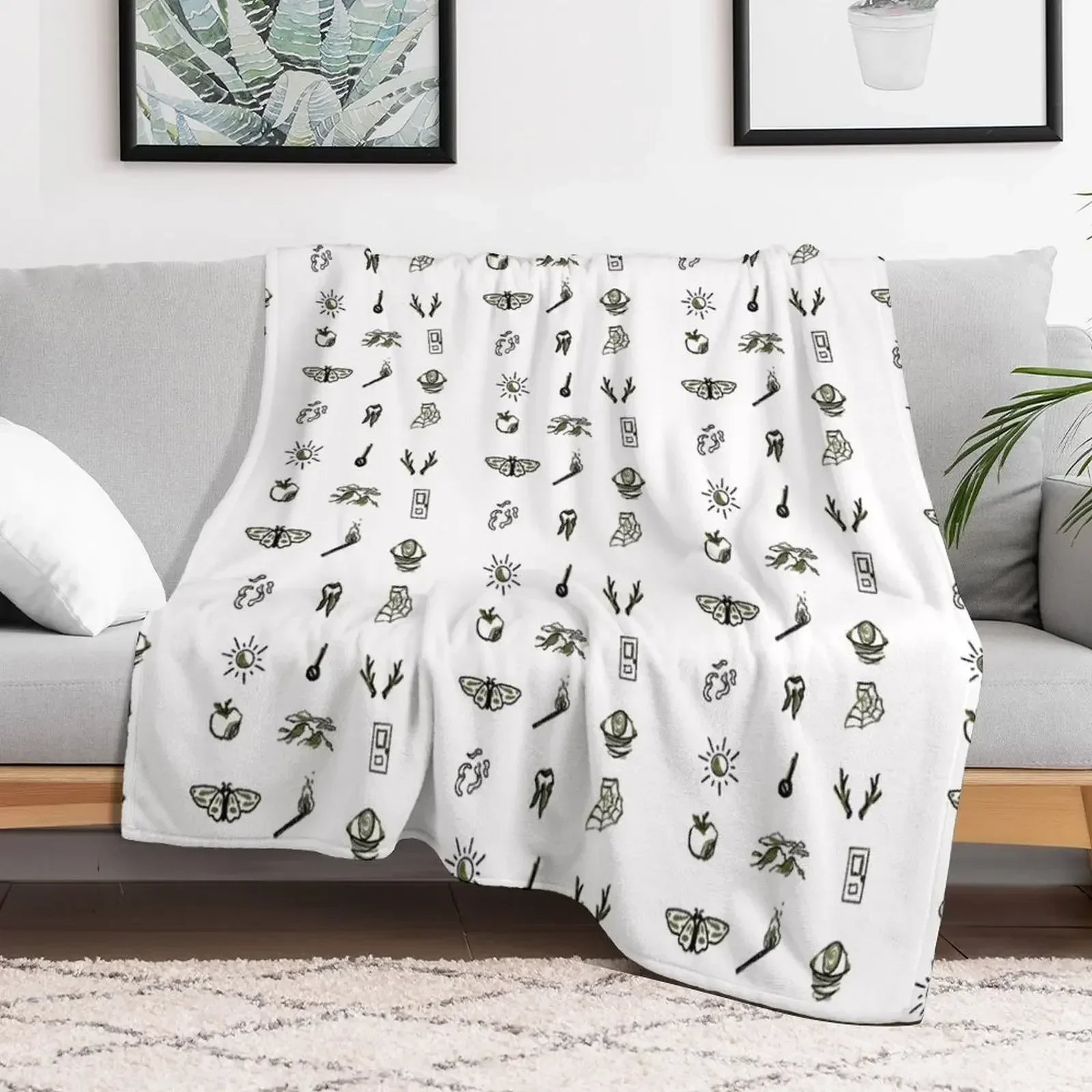 

Magnus Archives fears / entities green Throw Blanket blankets and throws Softest Blankets