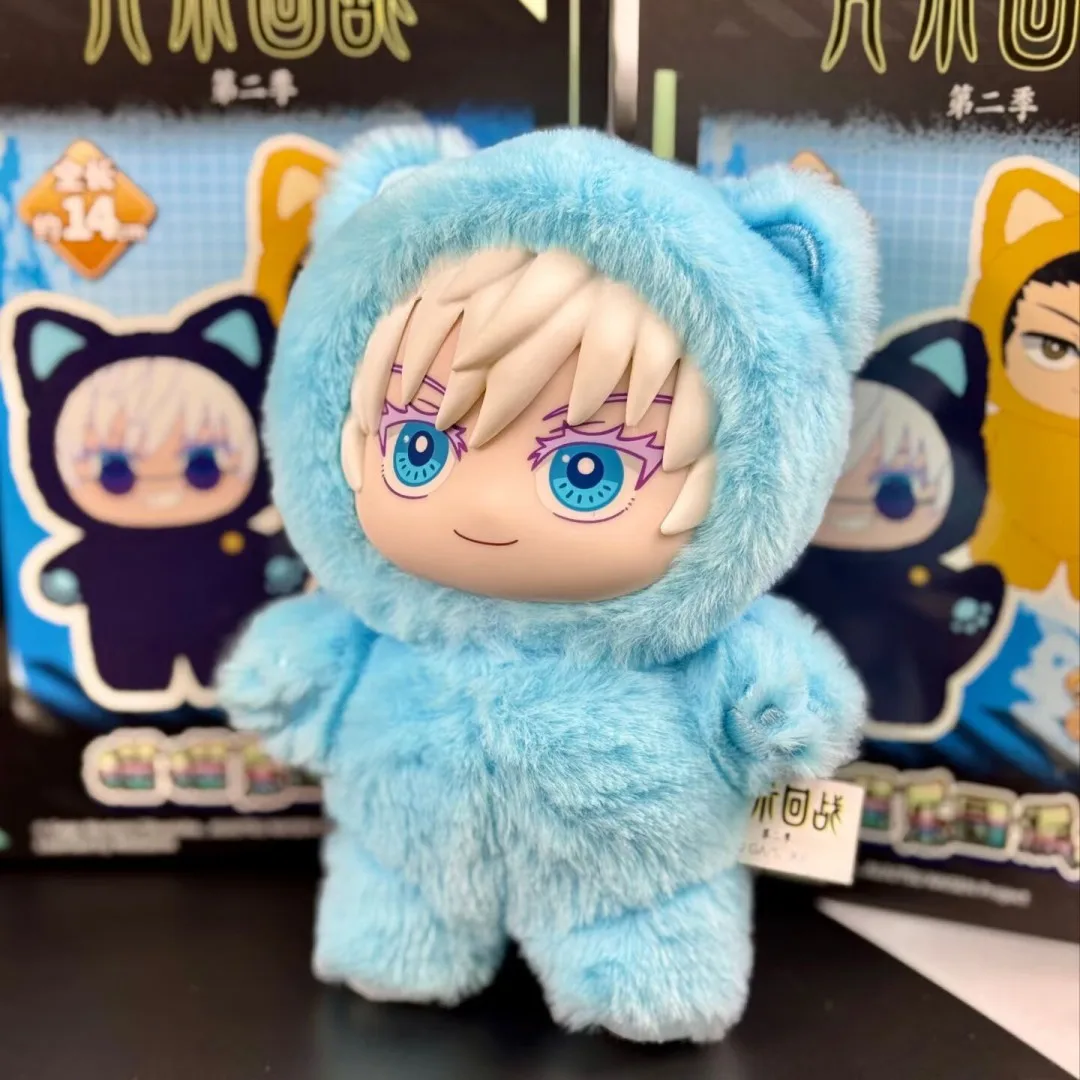 الأصلي Jujutsu Kaisen 2 صندوق أعمى القط الأذن بلوشي سلسلة أنيمي الشكل غرفة الديكور جمع الاطفال هدية عيد ميلاد مخصصة