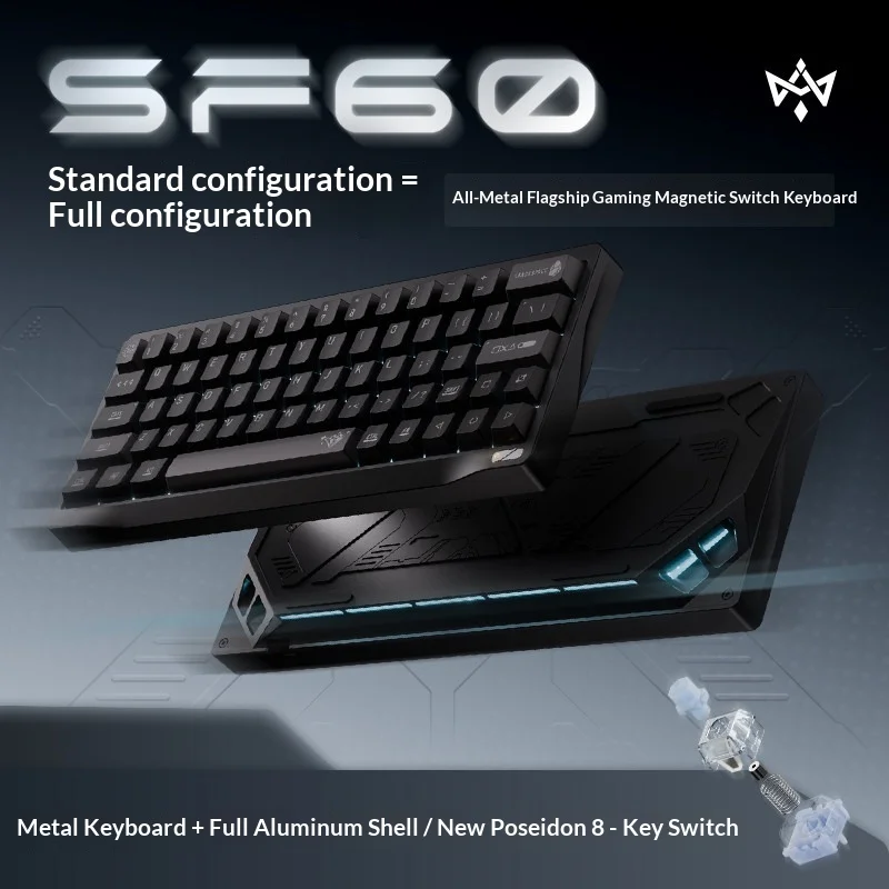 Wuque Studio SF60 64 Keys Magnetic Switch Keyboard Full Aluminum