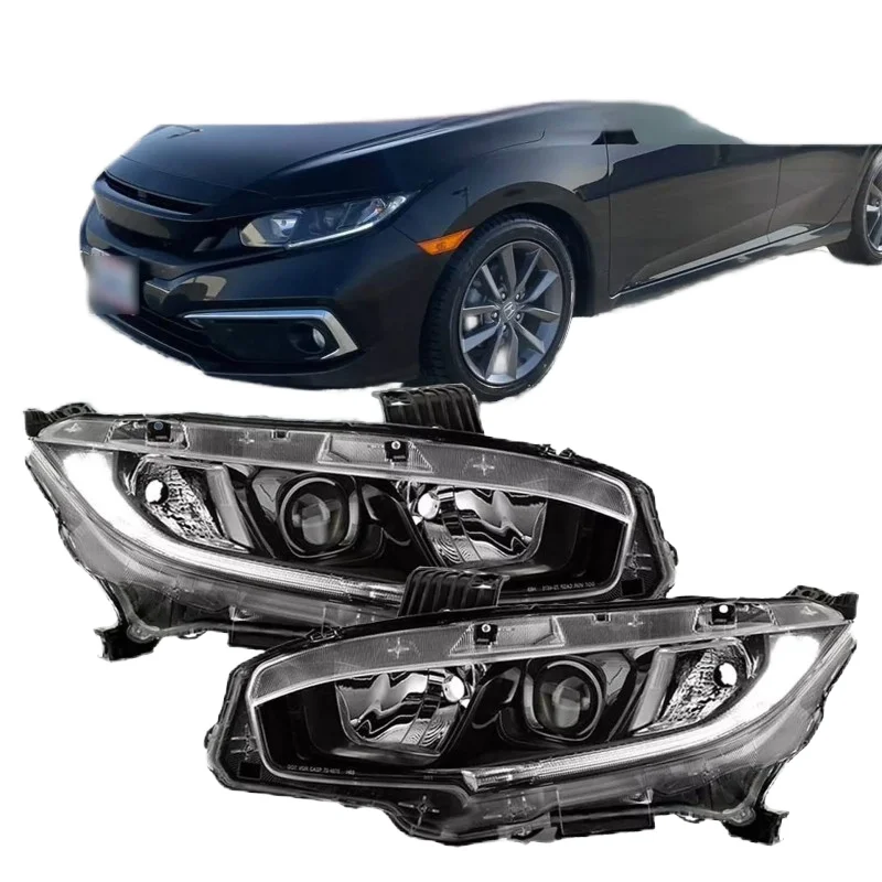 

Для Honda для Civic 2022, светодиодные фары, автозапчасти для кузова, цветовая температура 3000 К с синим светом