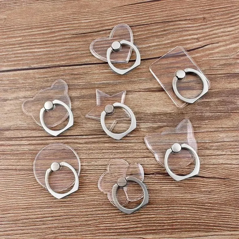 

1/3pcs ​ Universal Mobile Phone Holder Stand Finger Ring Magnetic For cute Cell Smart Phone Transparent holder for iphone 11 12