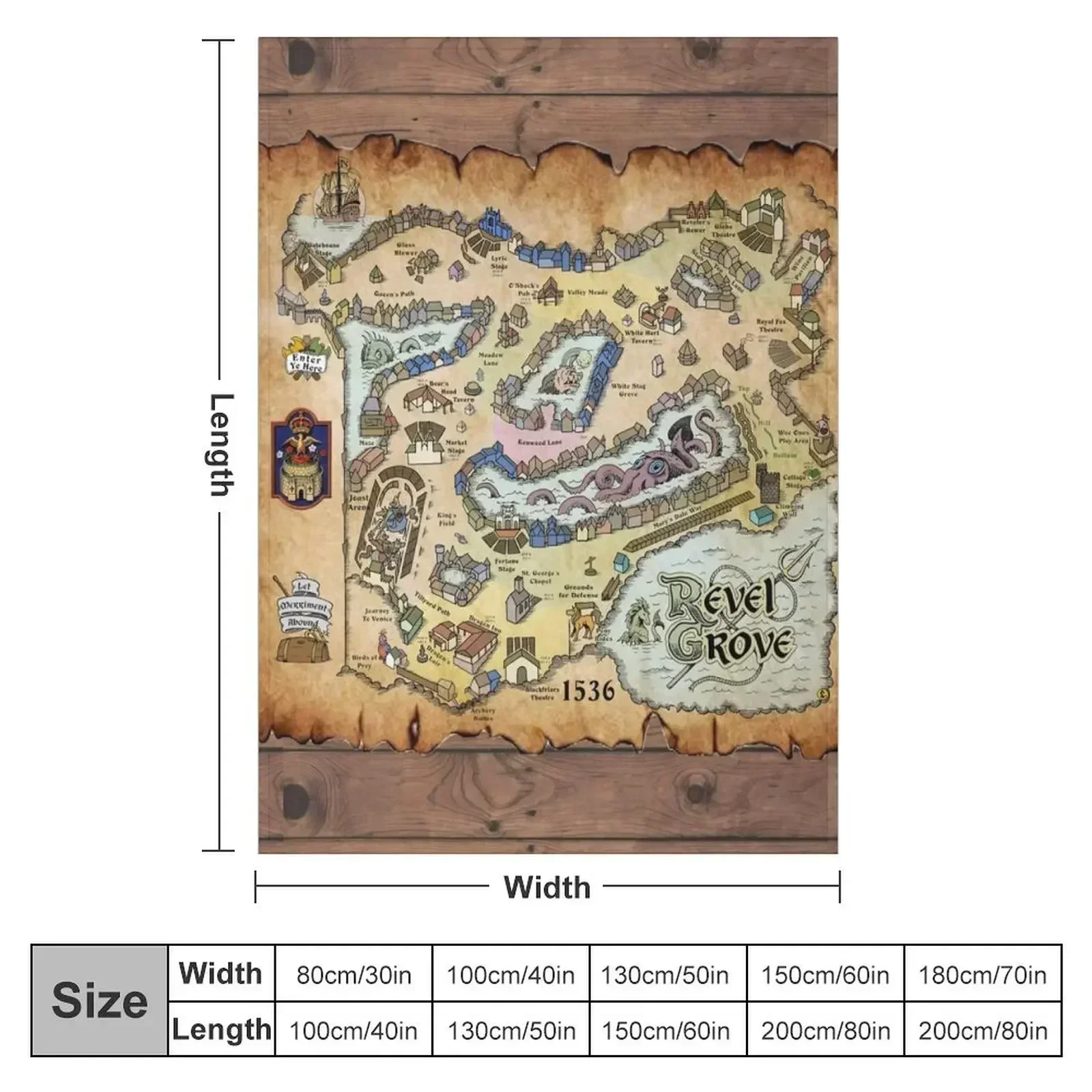 Map of Revel Grove - 1536 Pt II Covers Throw Blanket Soft Plaid Plush Hairy Blankets Sofas Of Decoration Blankets